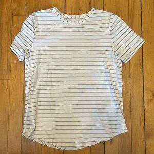 Lululemon white striped tee